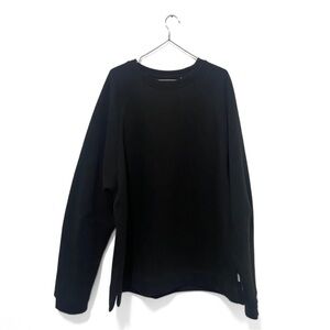 Standard Cloth Black Crewneck Fleece Lined Thick Sweater Size XL